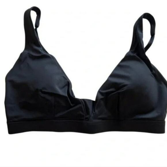 NEW Andie Tahiti Black Supportive Padded Swim Top Bikini Medium - Picture 1 of 9